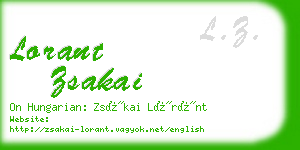 lorant zsakai business card